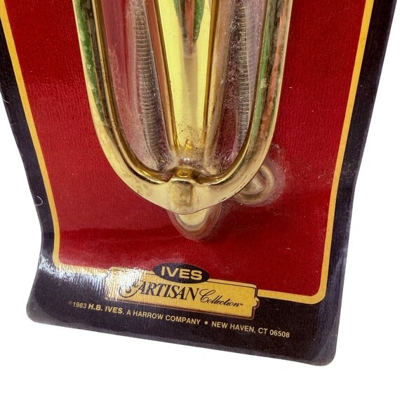 Vintage 1980s 6.75" Ives Solid Brass Door Knocker Artisan Collection Sealed NOS - Picture 3 of 3